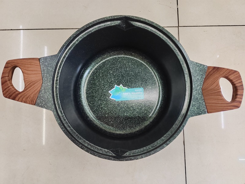 15 pieces cookware set: 15-piece non-stick aluminum pot die-cast lid set, tourmaline die-cast aluminum cookware pic 8