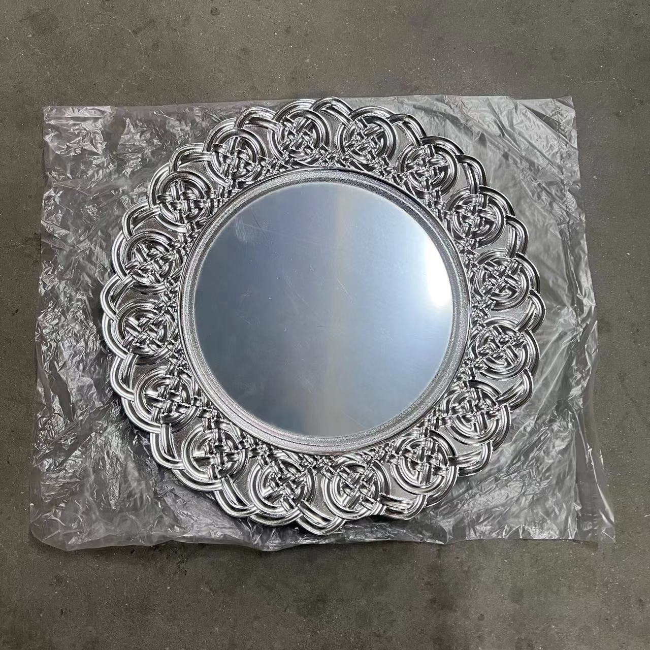 果盘批发盘子高颜值礼品送客户新品托盘点心盘拍照浮雕圆形餐垫详情6