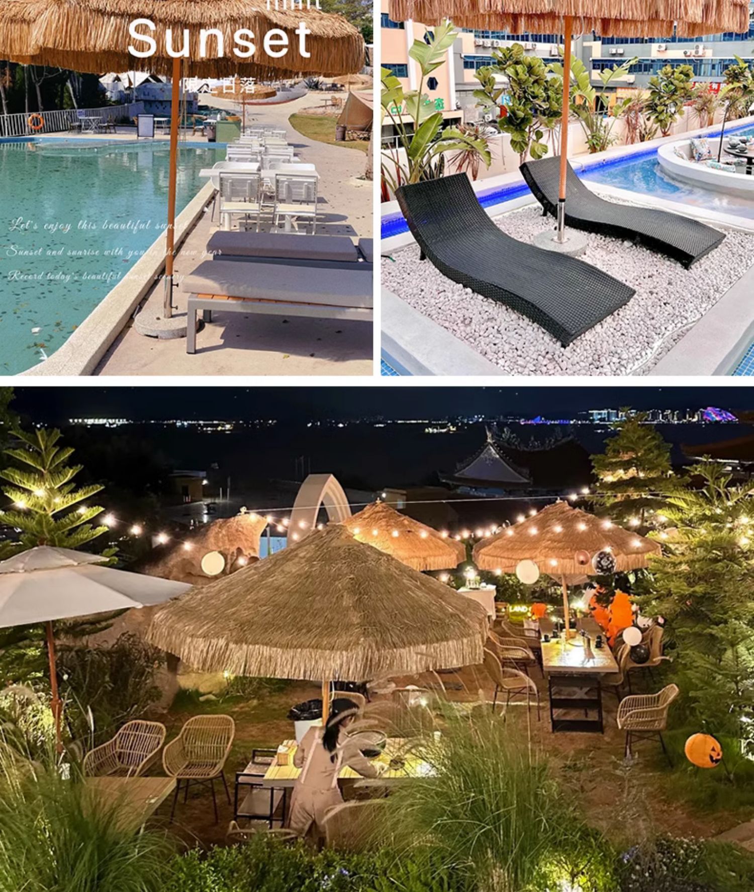 3MLE茅草伞户外遮阳伞庭院伞中柱伞室外摆摊太阳伞露营草棚稻详情10