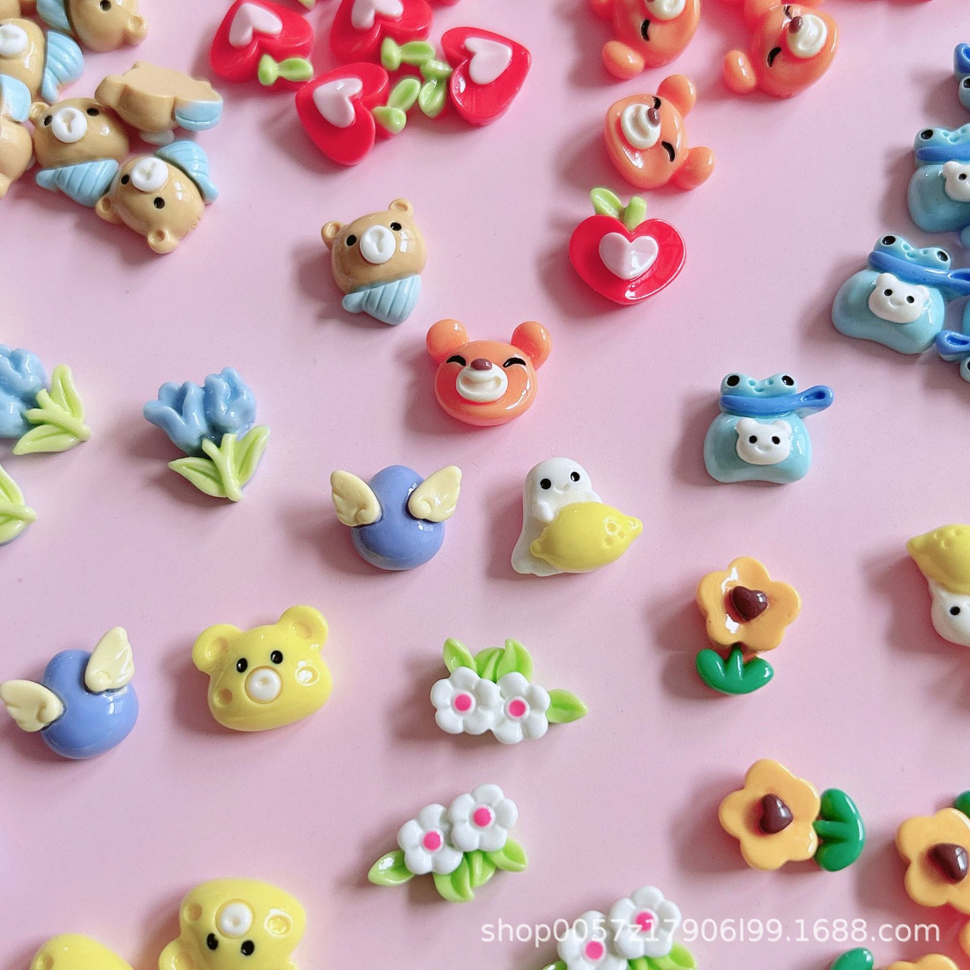 XN Cute mini bear hair flower lucky bag accessories, handcrafted small decorative materials and accessories pic 6