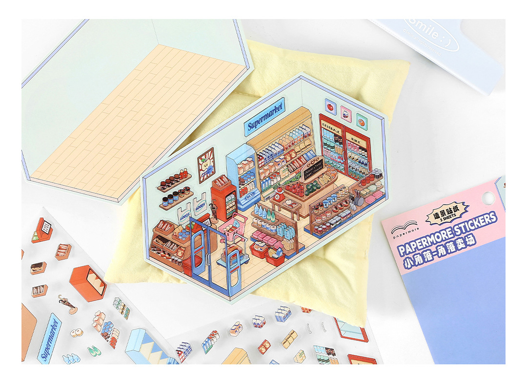 墨言PaperMore3D场景造景贴纸 小角落 学生DIY趣味装饰素材贴纸详情20