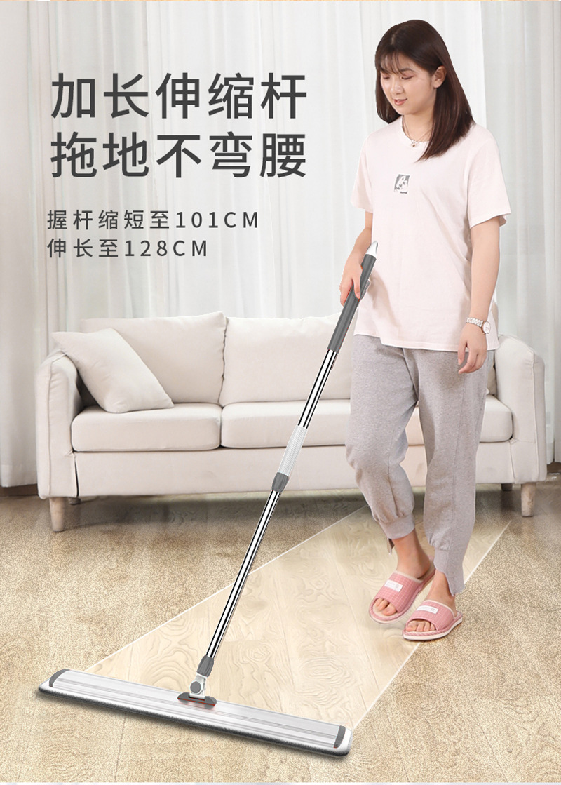铝合金大号平板拖把一拖净免手洗懒人拖把家用木地板瓷砖拖布尘推详情6