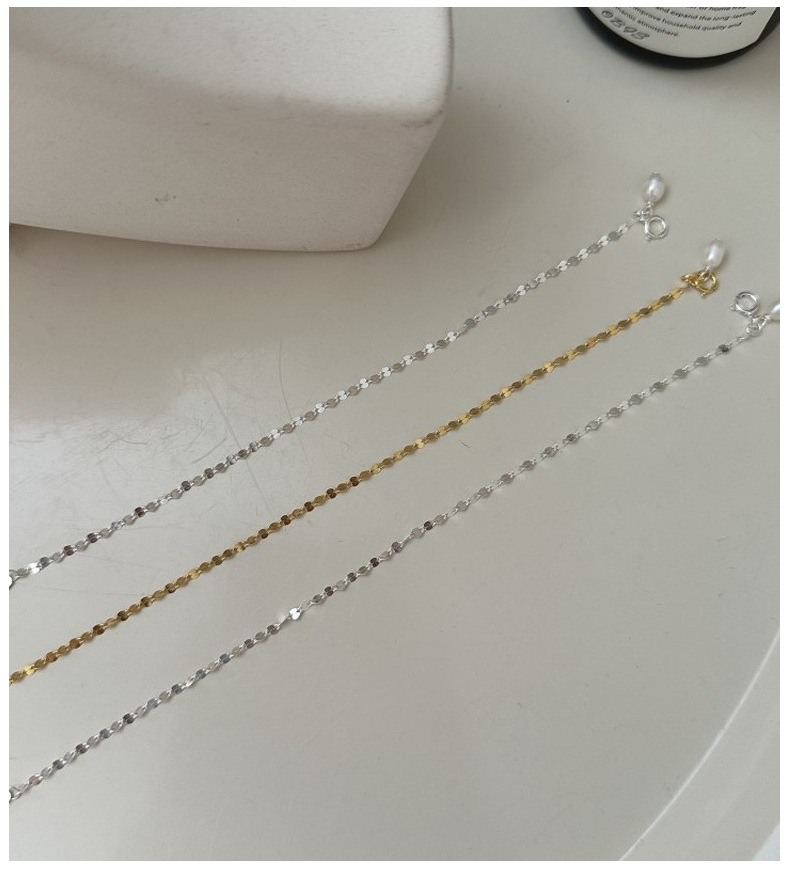 S925 sterling silver Korean version, a niche design sense, glittering pearl bracelet, a simple and retro Korean style jewelry accessory pic 9