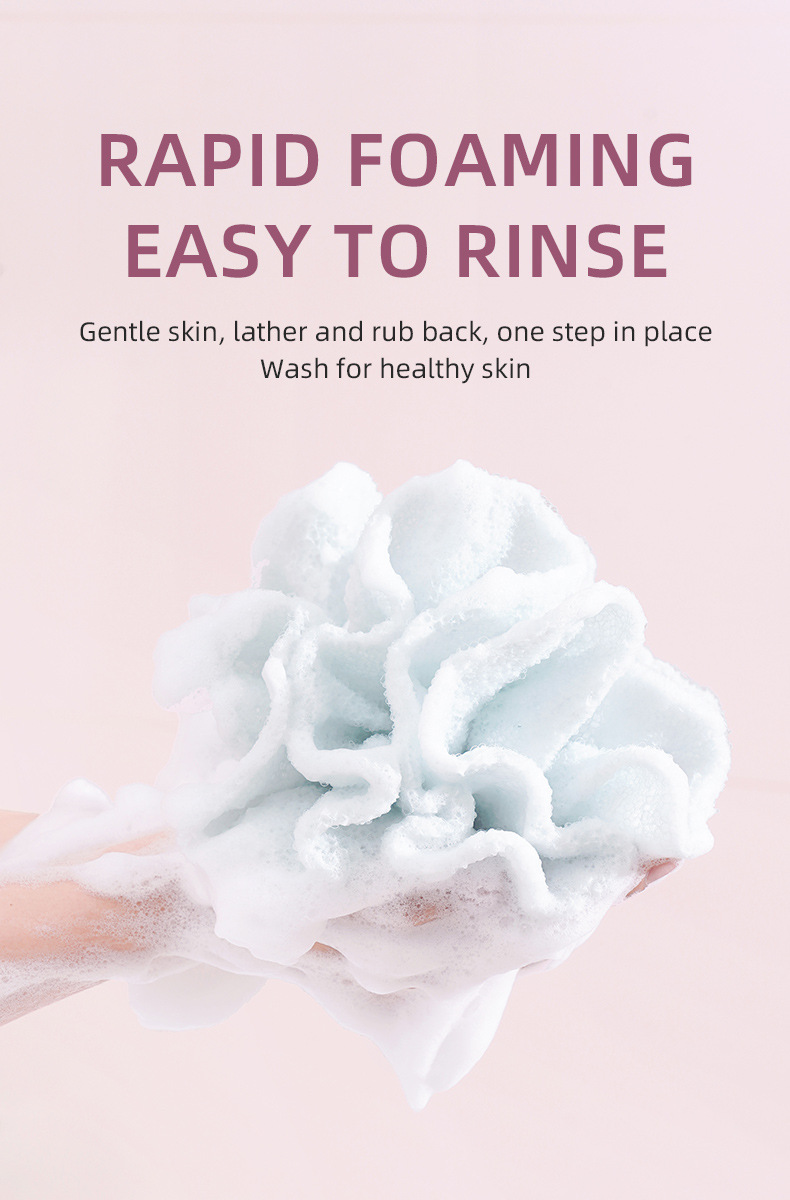 Stretch bath ball; back scrubber; two-in-one washcloth.详情12