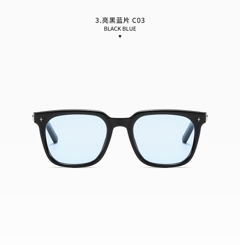 2025 new square-framed sunglasses, UV-blocking sunglasses, street style fashion and internet-famous glasses pic 15