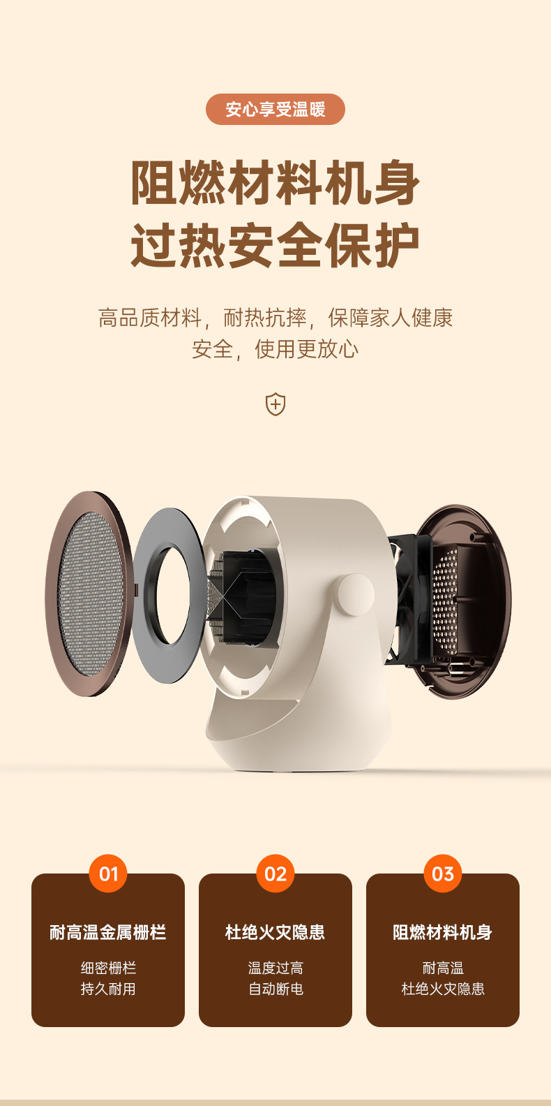 跨境桌面暖风机家用小型办公宿舍台式便携电暖器大功率速热取暖器详情29
