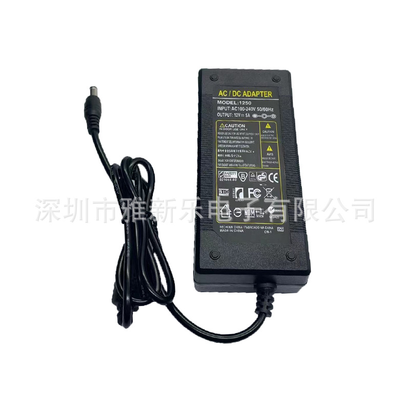 12V5A desktop power adapter for monitoring DC regulated led light strips and LCD display switching power supply pic 3