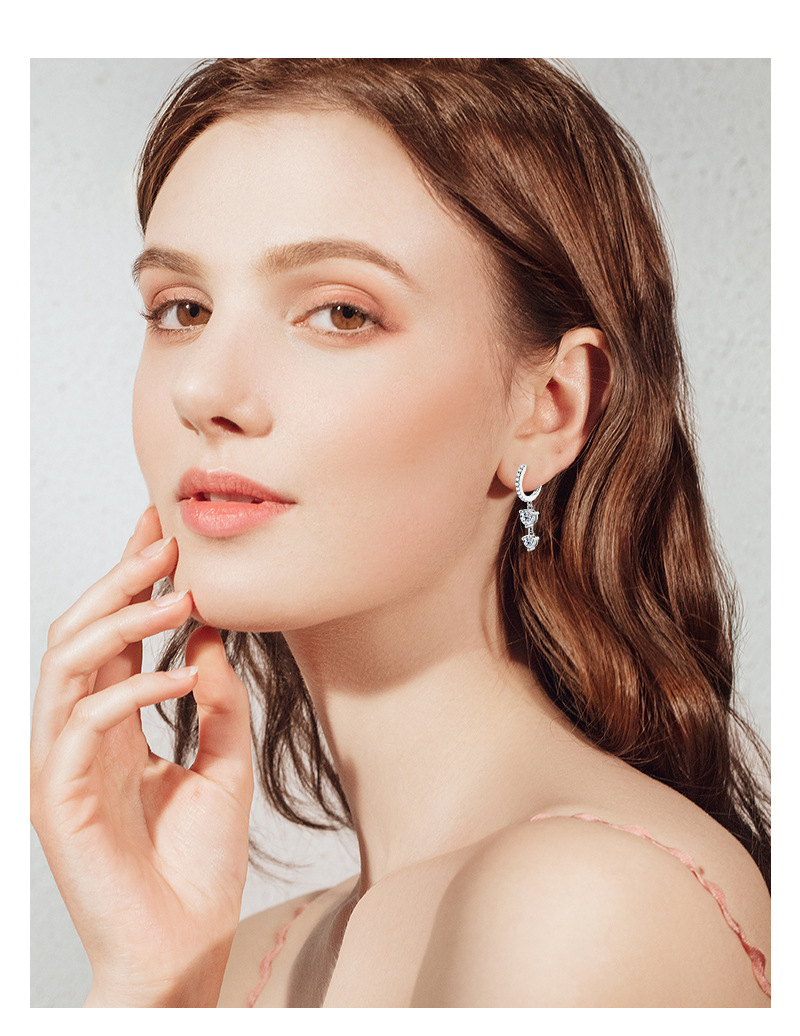 跨境欧美ins风长款流苏莫桑石耳环女高级感925纯银外贸耳饰品批发详情20