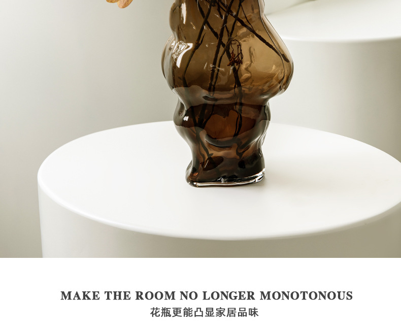 富雅花瓶中古风高级感豹纹玳瑁插花摆件轻奢创意客厅ins风批发详情17