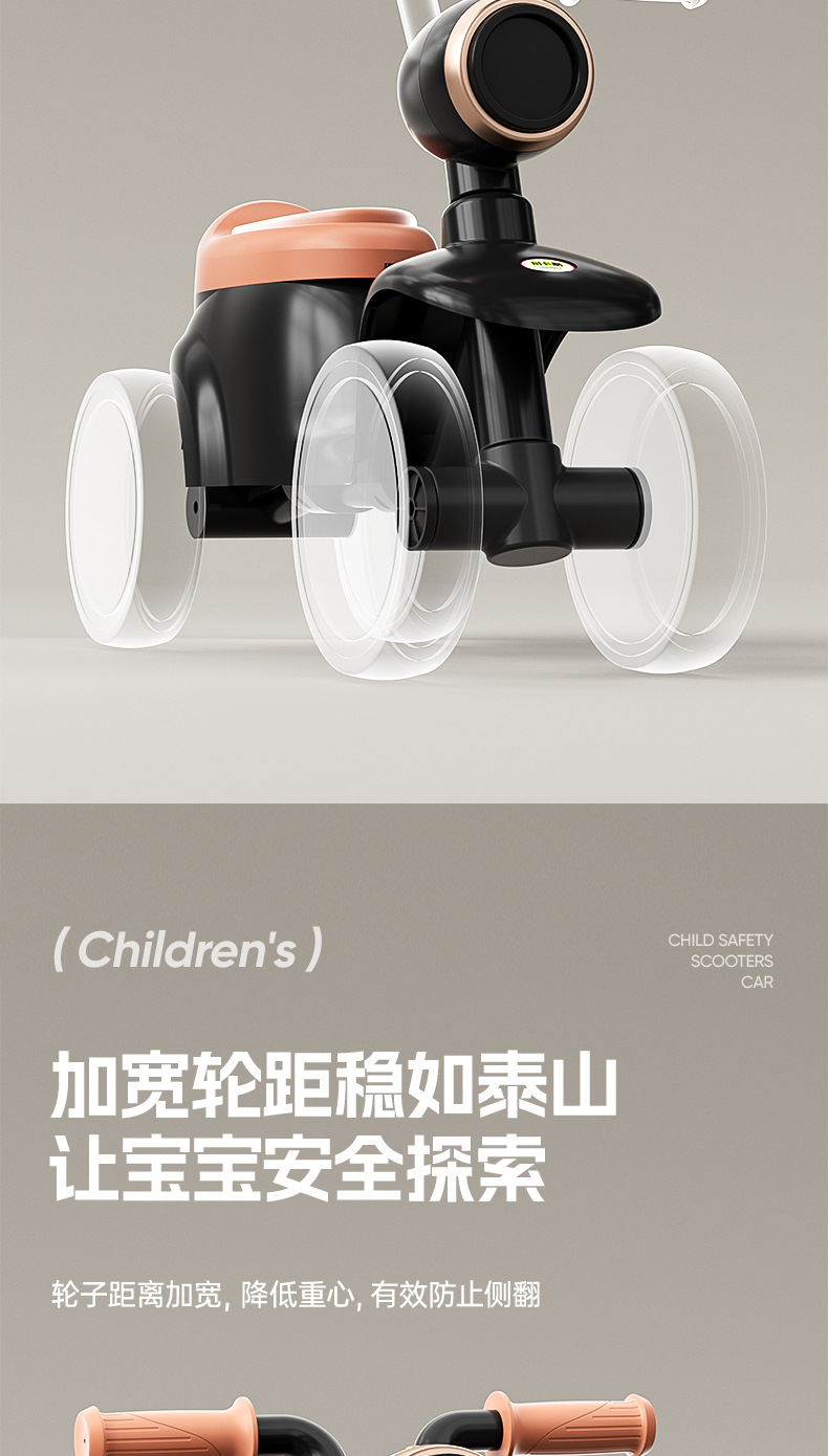 跨境宝宝学步车无脚踏滑步小孩四轮滑行溜溜车平衡车1一3岁婴幼儿详情5