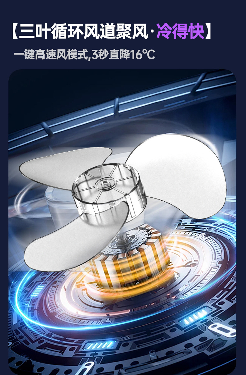 Desktop air circulation fan, electric fan, small household, silent, strong wind force desktop fan, student dormitory, office pic 13