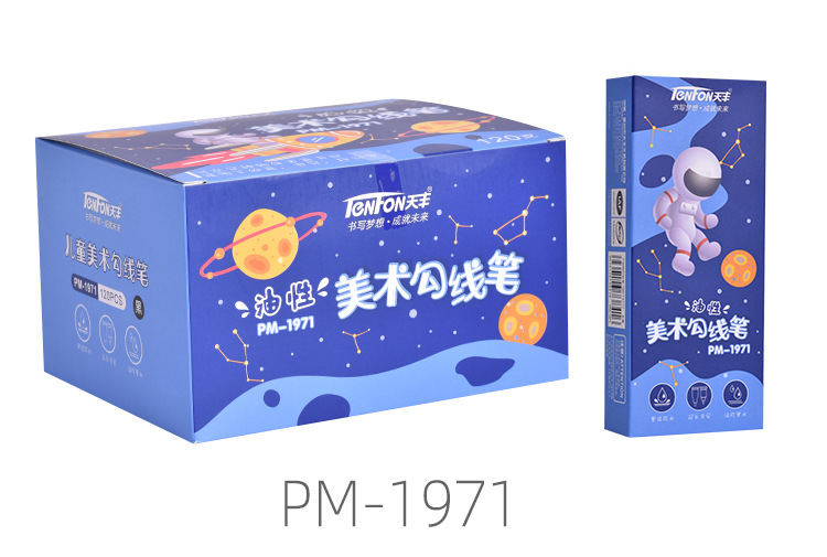 The Tianfeng 1971/1972 double-headed oil-based marker pen is suitable for various material surfaces pic 15