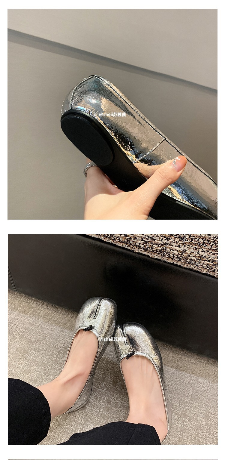 【sheii苏茵茵】私物单品～马蹄猪蹄分趾鞋浅口平底乐福鞋女单鞋详情10