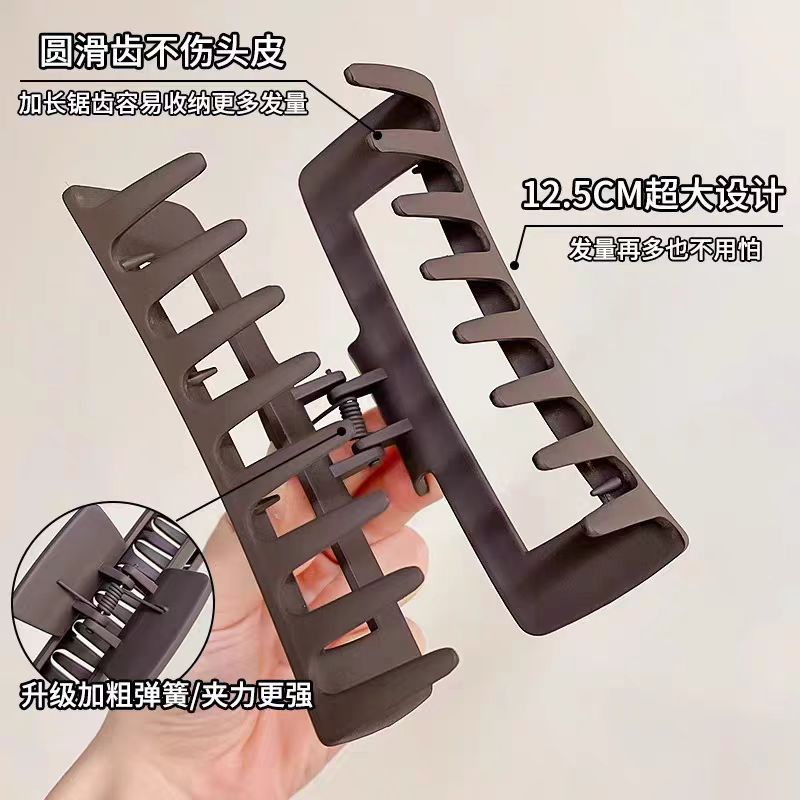 发夹女2024年新款超大号抓夹后脑勺盘发鲨鱼夹发量多发卡夹子头详情3