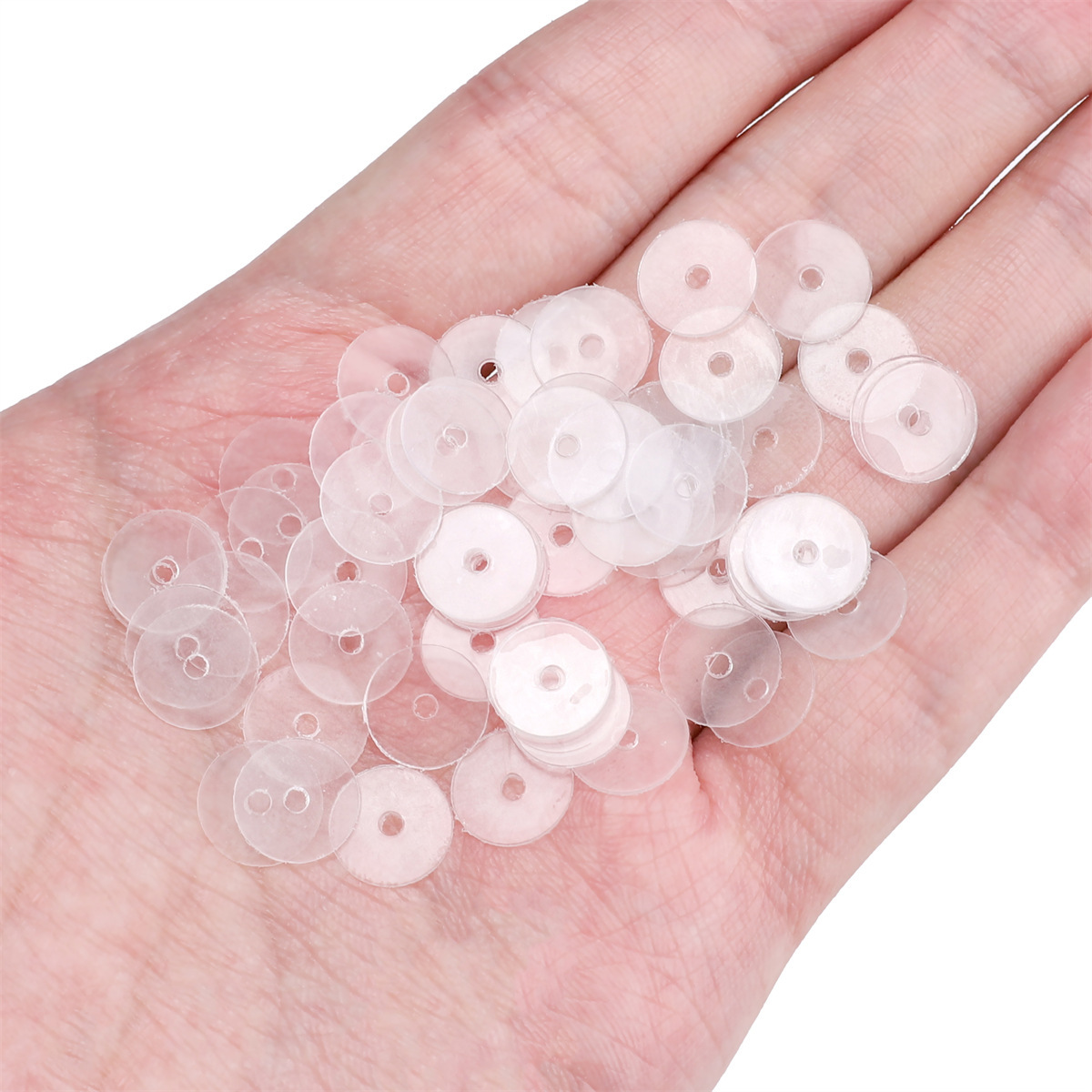 Simple round transparent PP spacer gasket, transparent plastic washer, diy handcrafted bracelet, crystal bracelet spacer pic 5