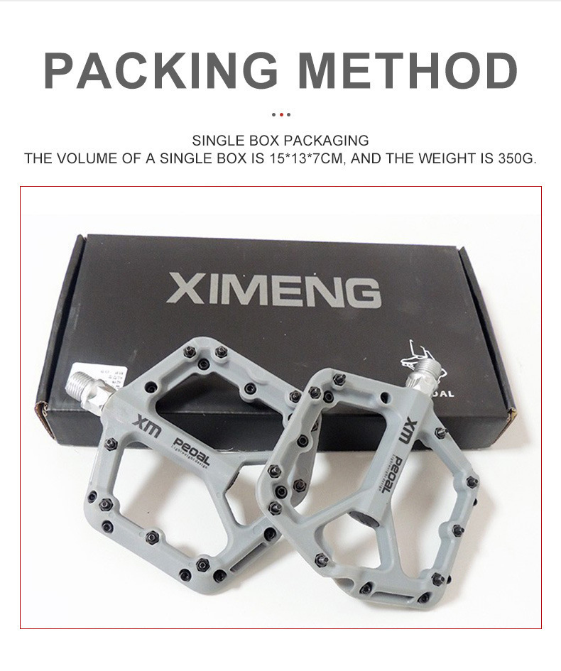 The cross-border best-selling Ximeng M26 mountain bike road bike with nylon pedals and ultra-light DU thin pedals pic 15