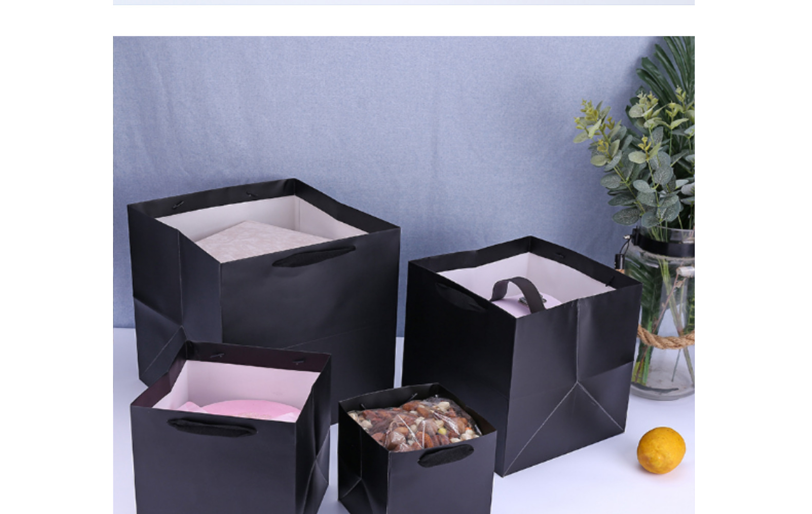 新款方形纯色牛皮纸 白卡系列方袋蛋糕礼品袋惊喜礼物鲜花袋批发详情14