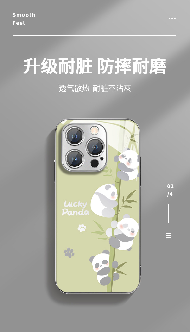 The Bamboo Panda phone case is suitable for iphone16promax and iPhone 15. It features a cute and high-end style with a Chinese trend pic 4