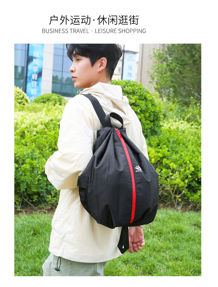 Yitu Warner Heim backpack, foldable portable storage bag, large capacity basketball bag, drawstring bag, drawstring backpack pic 13