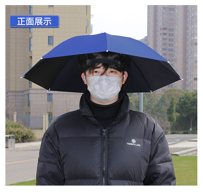 Head-mounted umbrellas for fishing, portable sun umbrellas, large outdoor folding umbrellas, UV and wind protection wholesale pic 26