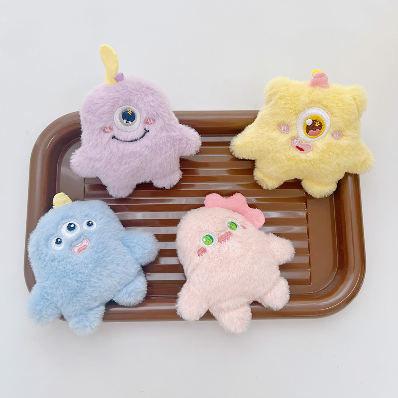 ins可爱卡通毛怪胸针毛绒小怪兽书包钥匙配饰玩偶diy围巾手工辅料详情6