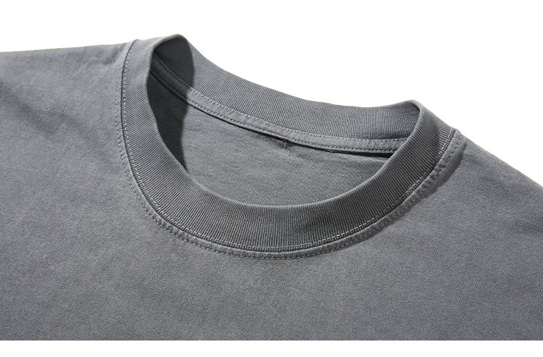 ALLIN pure cotton heavy-duty short-sleeved T-shirt for men, a summer trendy brand with three-dimensional printed letters and loose round-neck couple tops pic 58