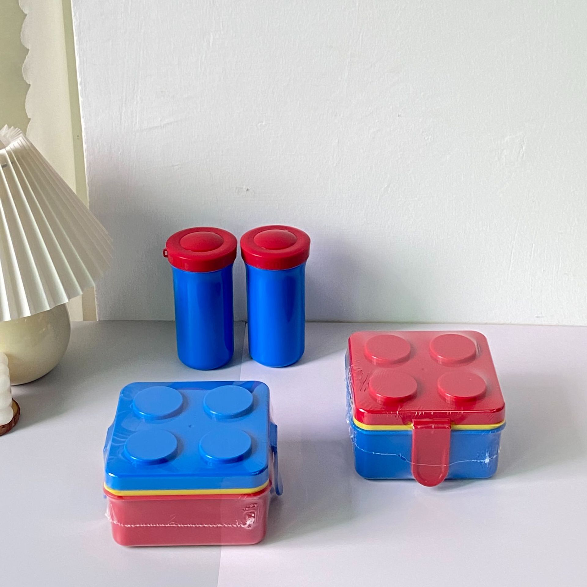 创意正方形积木饭盒卡通儿童单层午餐盒野餐便携沙拉盒学生便当盒详情2