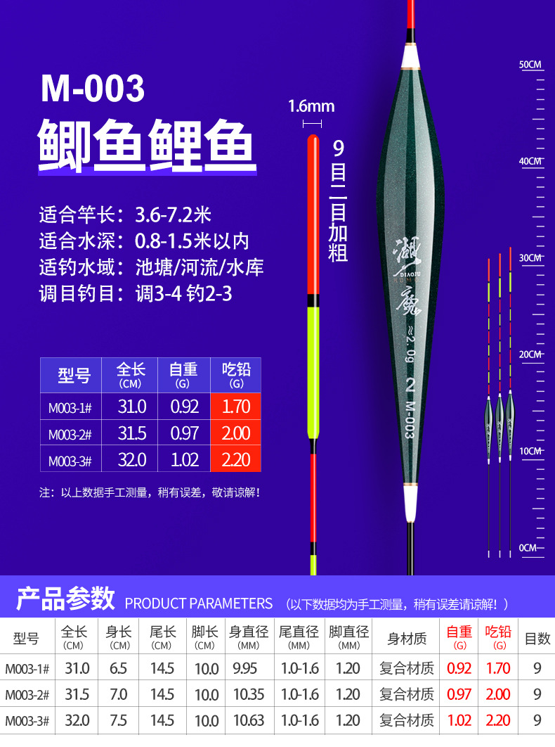 Wholesale float factory price, thickened and eye-catching fish float, highly sensitive crucian carp float, fishing gear, nano float, fishing gear, shallow water large object float pic 13