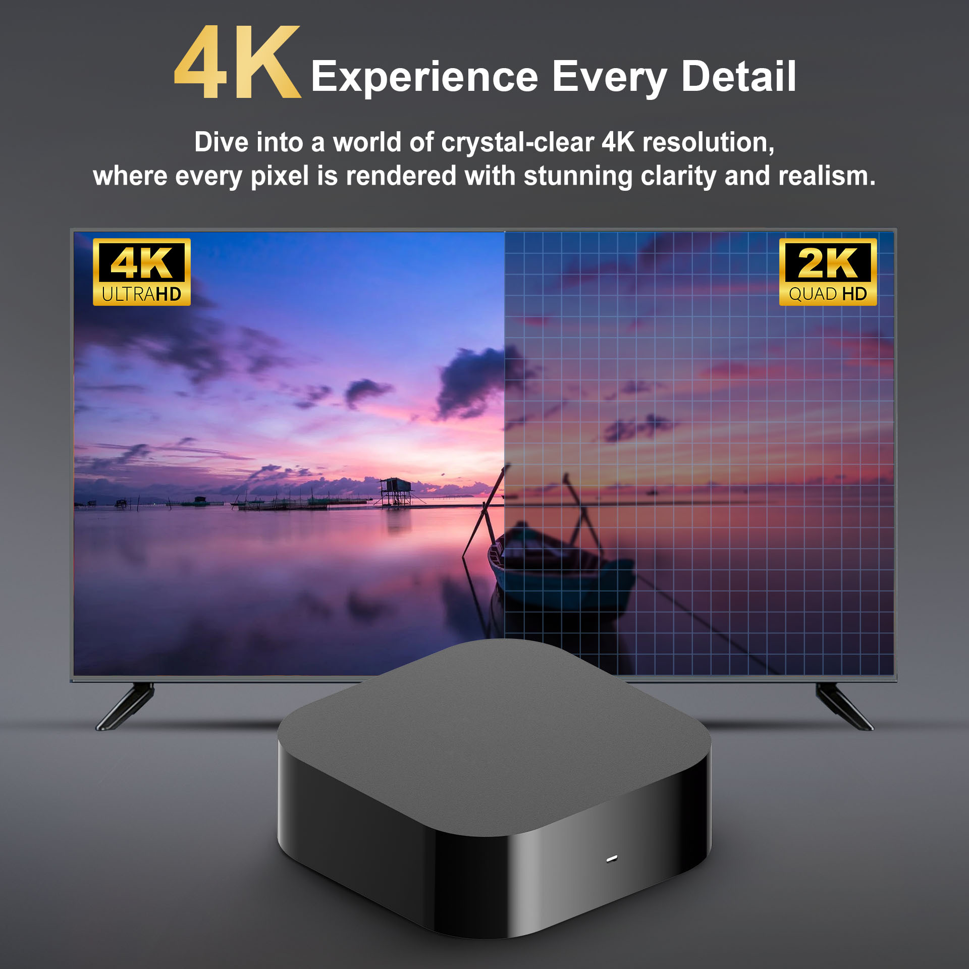 The Q2plus foreign trade network TV box with no buffer and WiFi6 high-definition smooth TV box supports Bluetooth voice pic 4