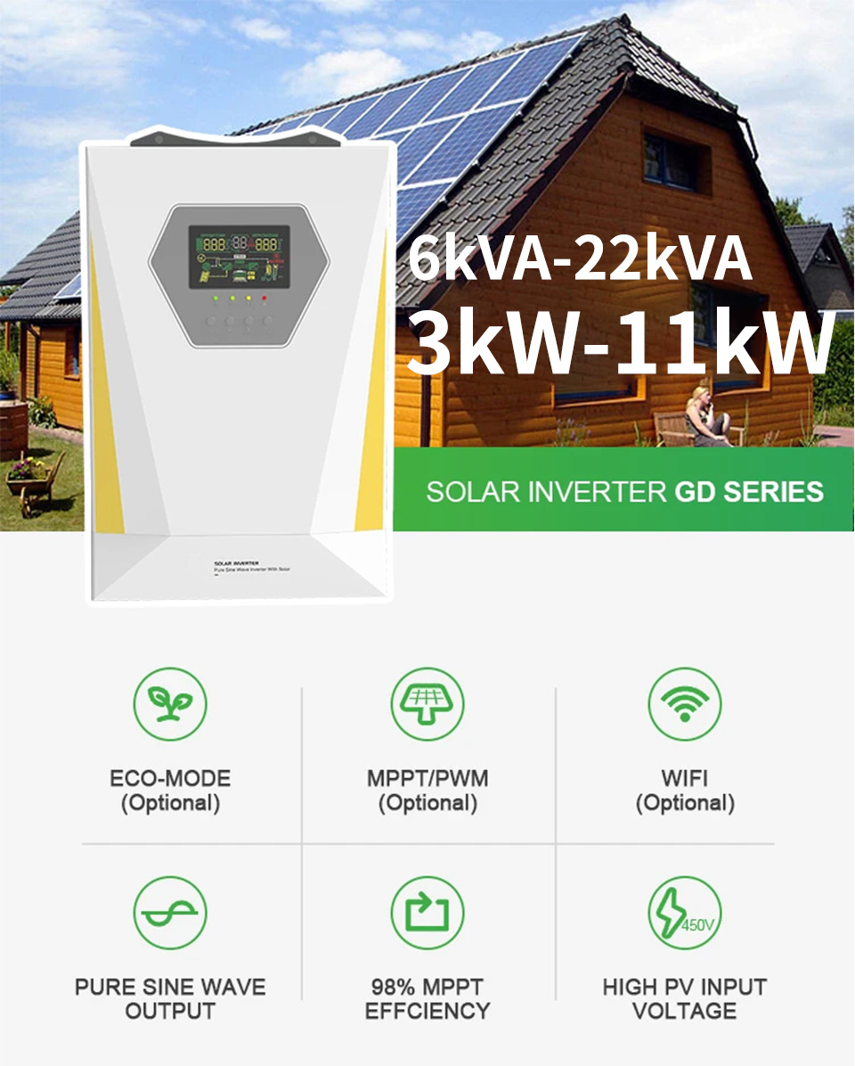 High-power pure wave inverter, photovoltaic power generation system inverter, solar energy storage high-frequency reverse control integrated machine pic 8