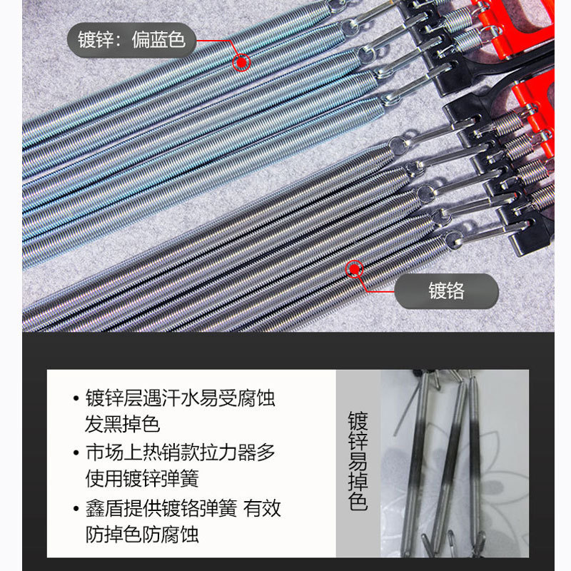 多功能脚踏弹簧三用拉力器握力扩胸臂力器锻炼健身器材可拆卸脚踩详情3