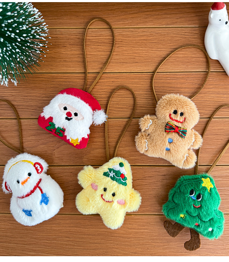 Cartoon Christmas name pendants, cute girlish heart bags, plush dolls, Santa Claus figurines, small gifts pic 39