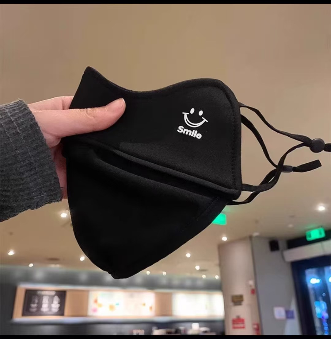 新款笑脸秋冬季加绒保暖口罩男女户外防寒防晒防风护脸骑行防雾详情6