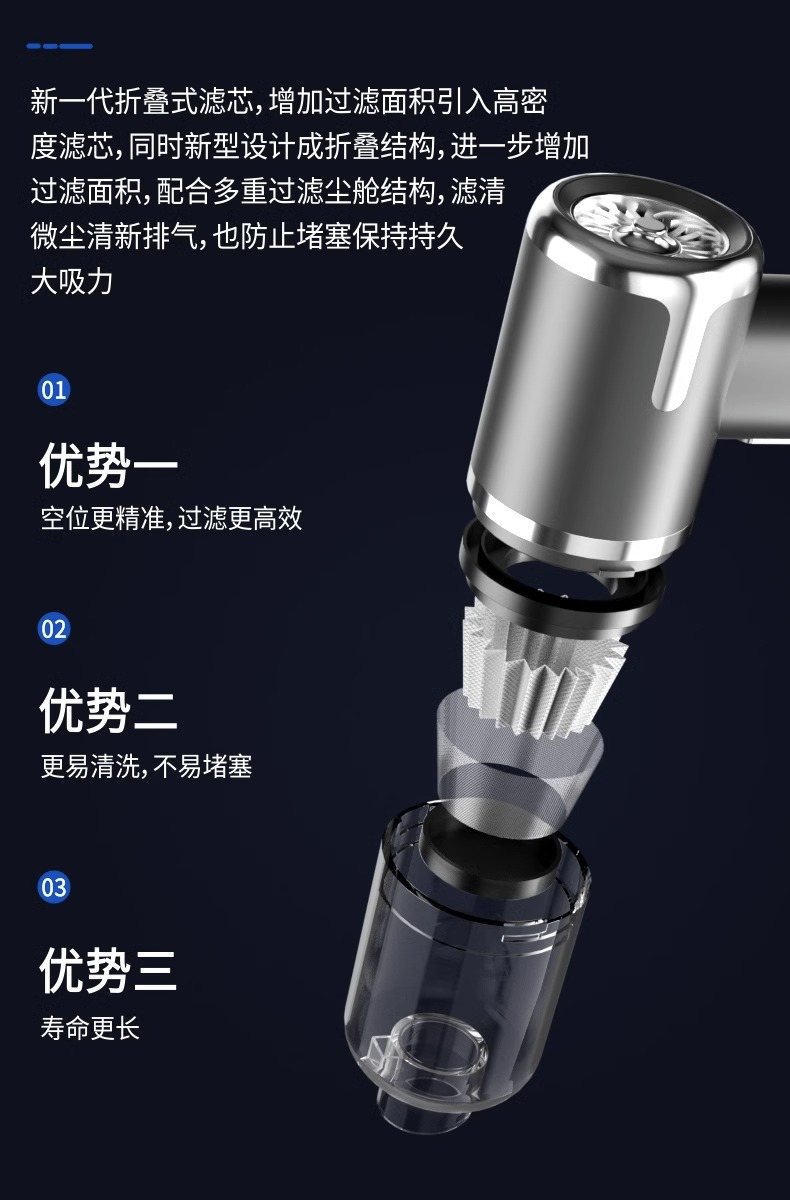 15kpa car vacuum cleaner, mini with strong suction power, brushless handheld, small, dual-purpose for blowing and suction, wireless cross-border grout sealing pic 24