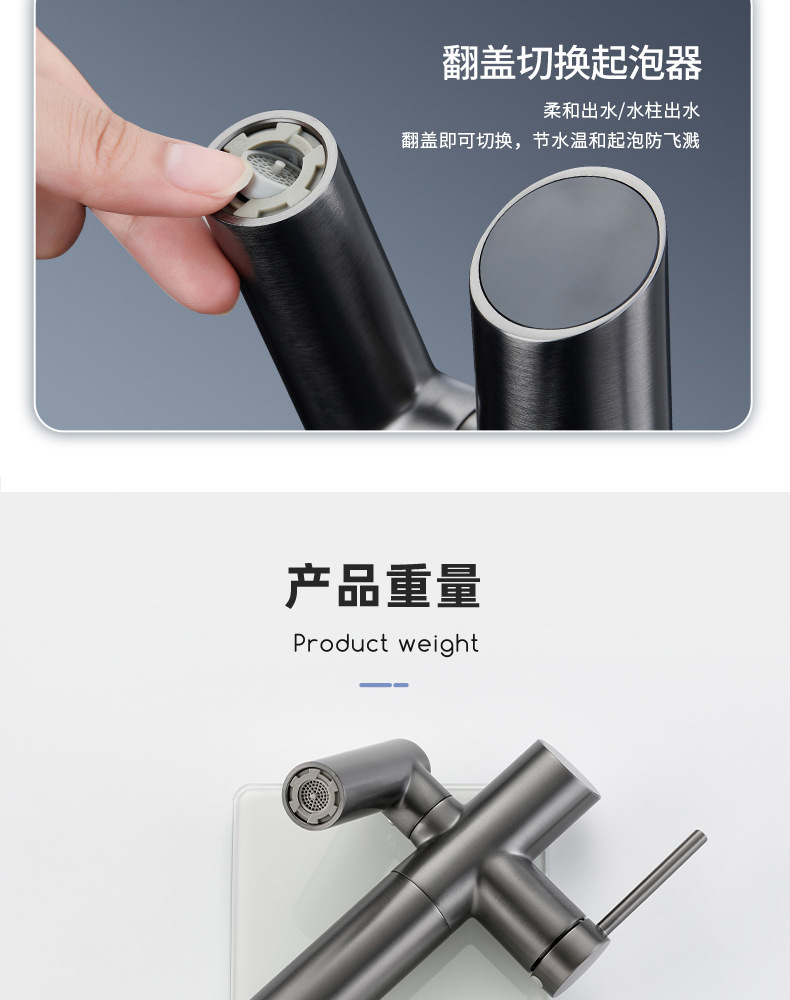 开平水暖五金外贸跨境全铜机械臂冷热面盆水龙头万向卫生间水龙头详情21