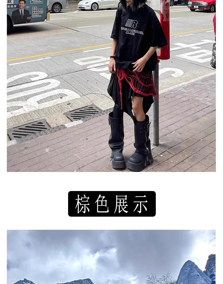 厚底裤管靴西部骑士靴2025新款爆款长筒靴女秋冬不过膝瘦瘦高筒靴详情13