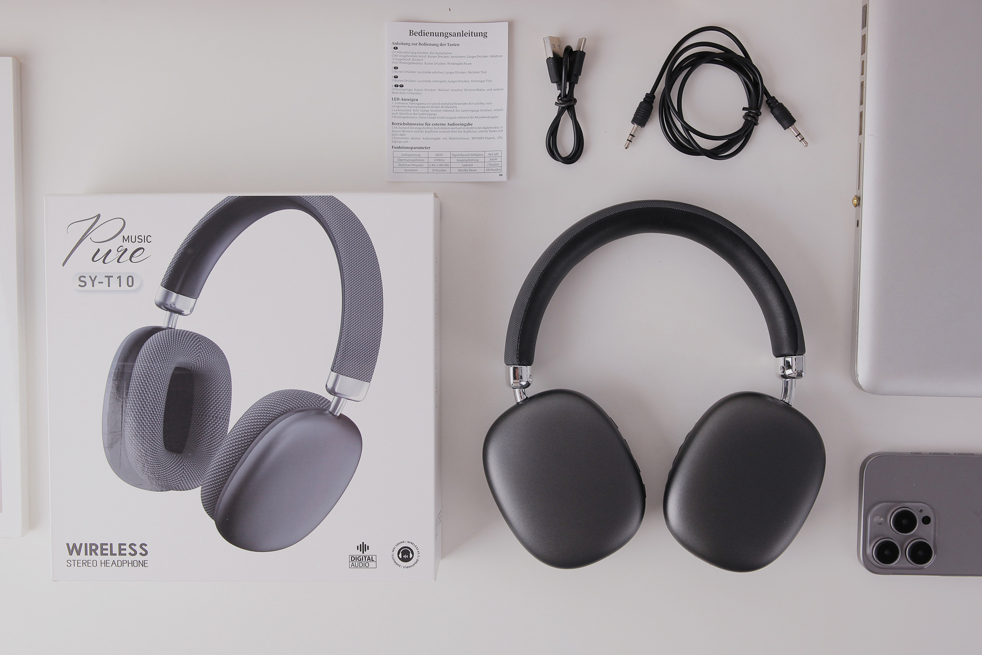 头戴式高端音乐蓝牙耳机不漏音超长续航无线外贸耳麦工厂跨境批发详情22