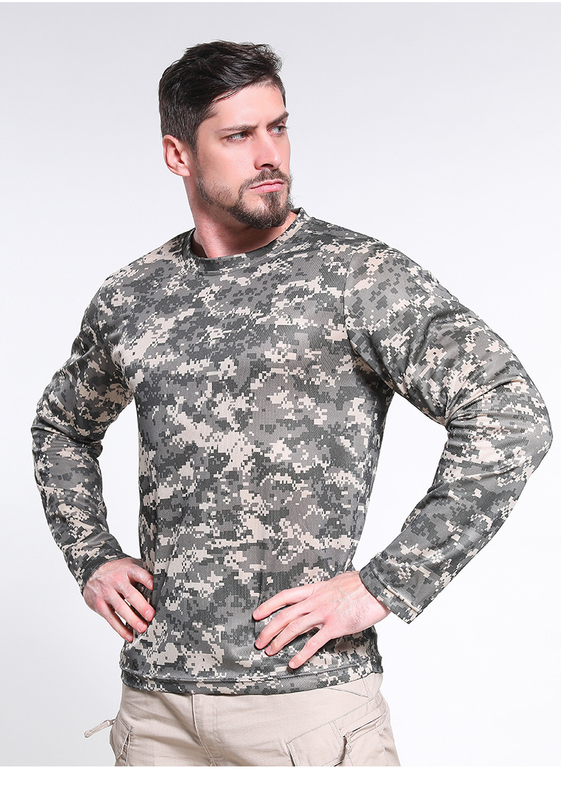 Yitu Tactical Tight-fitting Suit for outdoor sports wear, durable and quick-drying, Ice Silk quick-drying T-shirt top, long-sleeved T-shirt, breathable and quick-drying pic 20