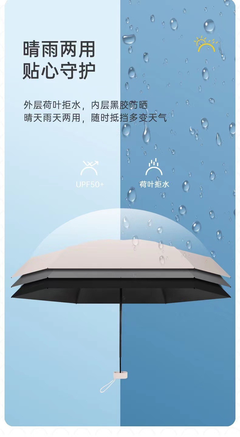 Fashionable portable all-weather sun umbrella, eyeglass case, 50% off umbrella, square sunglasses case for women, umbrella wholesale pic 4