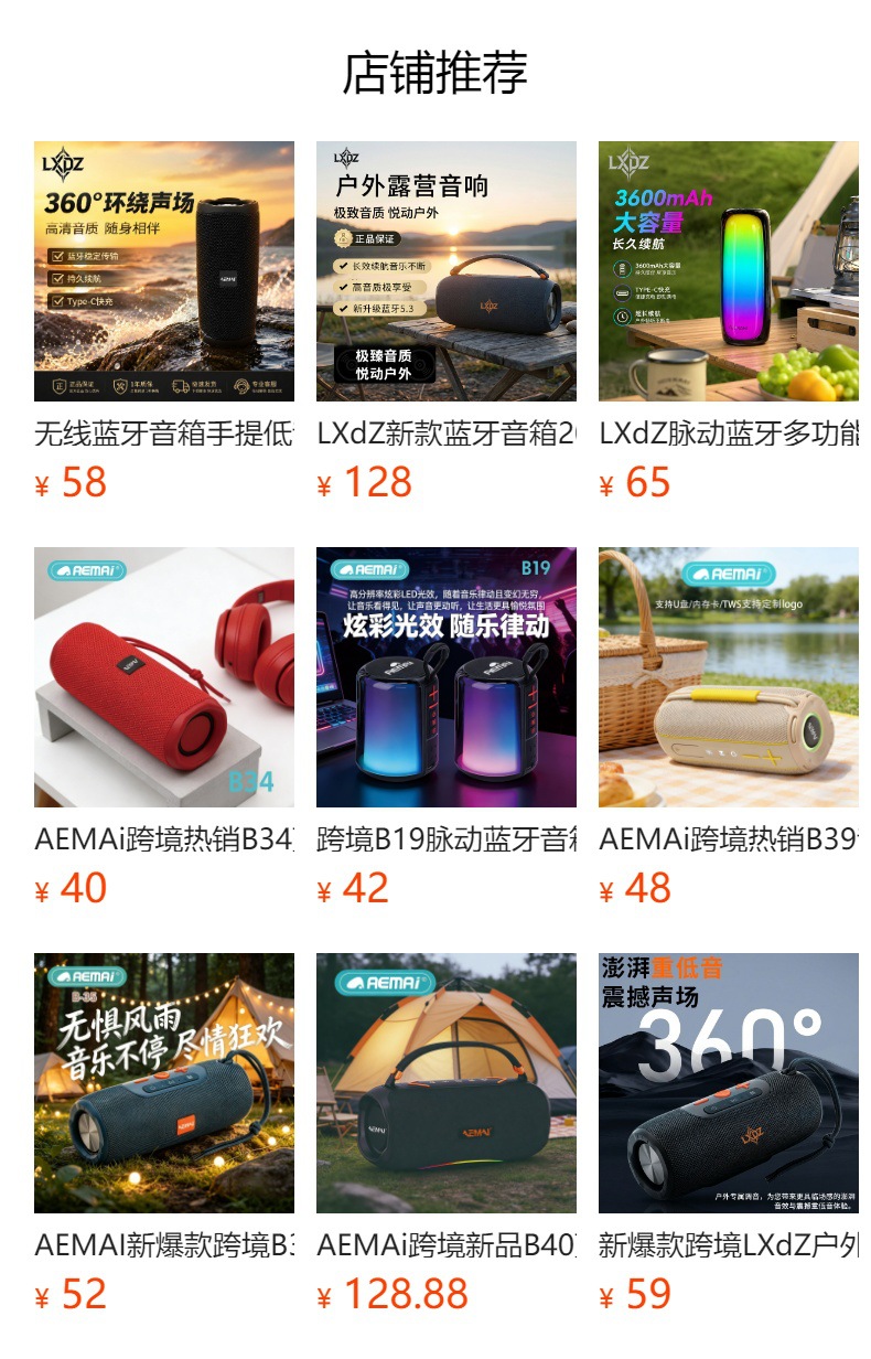 AEMAI户外高音质K歌蓝牙音箱手提便携可充电带无线麦克风广场舞详情1