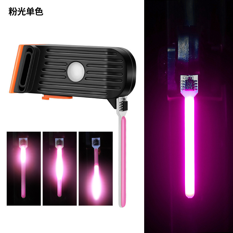 Bicycle USB charging flow-type taillights, outdoor night riding LED warning rear taillights, and creative navigation lights with straps pic 11