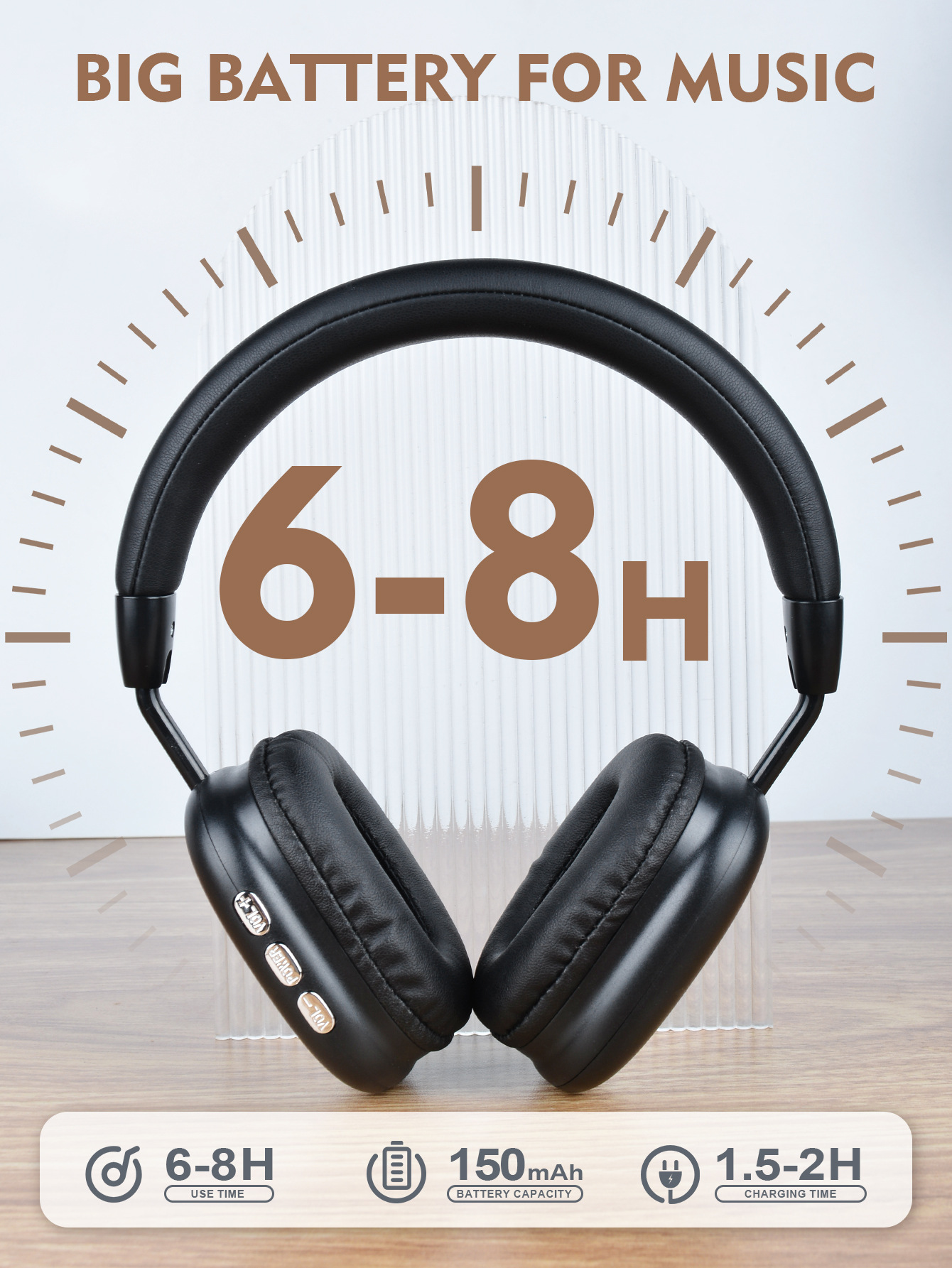 New cross-border bestseller B36 over-ear Bluetooth headphones, wireless computer, e-sports, gaming with microphone, sports, C-port for girls pic 9