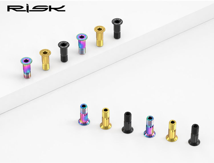 RISK mountain road bike titanium alloy rear steering wheel screws, guide chain guide wheels, flat head transmission screws pic 7