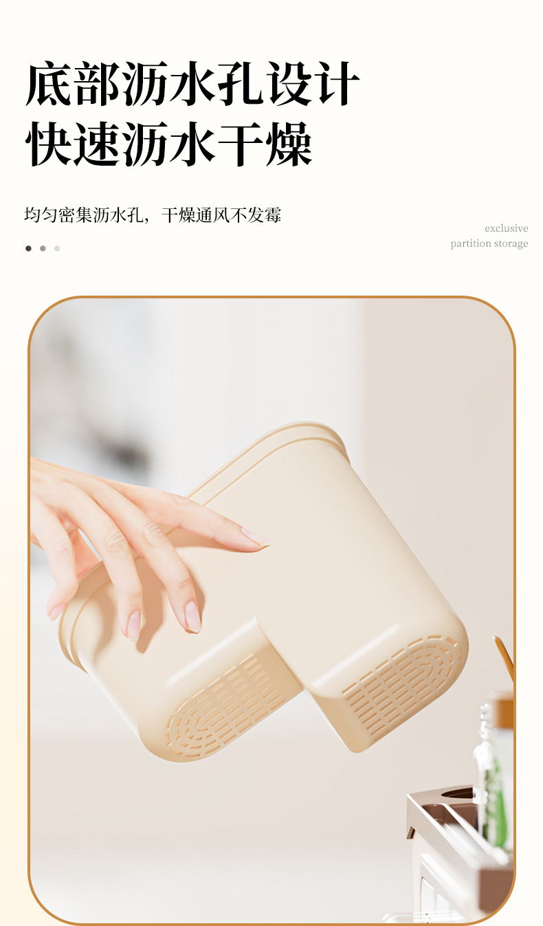 厨房置物架家用台面多功能调料盒刀架沥水收纳架厨具调料收纳架子详情9