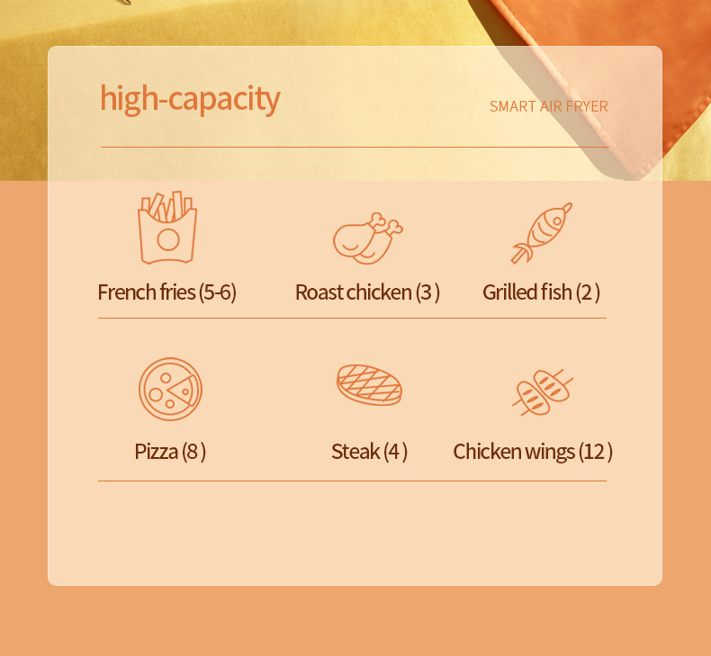 跨境Air fryer空气炸锅家用大容量智能可视多功能电炸锅空气炸鍋详情14