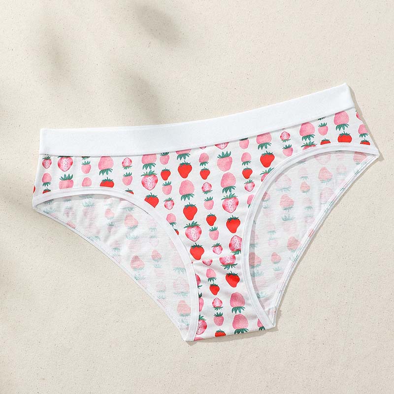 YANNI2024 Summer New Export underwear Women Lift buttocks Comfortable antibacterial cotton crotch fruit strawberry triangle pants Soft, cute and sexy underwear cross-border wholesale pic 9