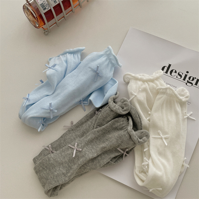 芭蕾风蝴蝶结jk洛丽塔袜子女过膝白色小腿纯欲堆堆袜夏天无骨袜详情9