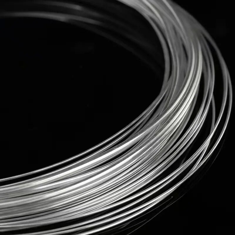 S999 pure silver wire diy silver wire wooden ring inlaid wire conductive handcrafted material silver jewelry woven accessory pic 3