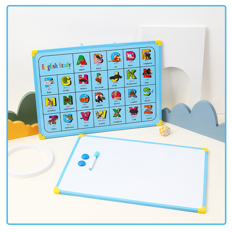 Crystal crystal niños early learning puzzle toy adorable dibujos animados pequeña pizarra blanca tablero de mensajes para el hogar tablero de dibujo tablero de graffitis blanco pic 10