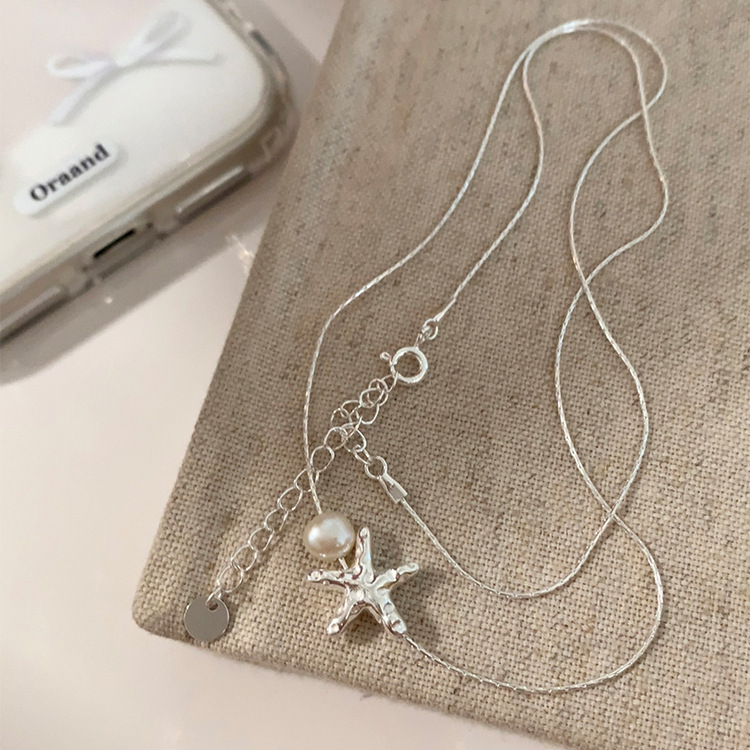 韩国ins冷淡风轻奢气质温柔海星珍珠项链女简约小众设计感锁骨链详情3